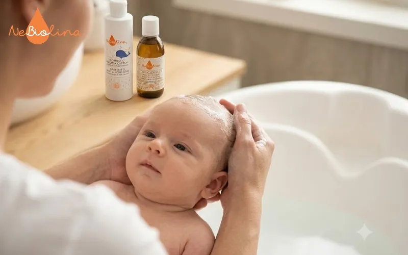 Không nên mở nhạc quá to khi tắm cho bé