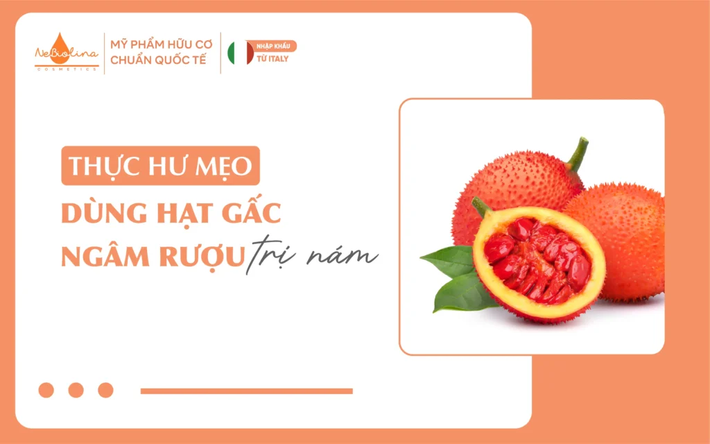 hạt gấc ngâm rượu trị nám